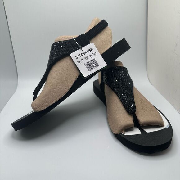 Skechers Women's Meditation - Rockstar Sling Back Sandal 10 BLACK - Picture 7 of 7